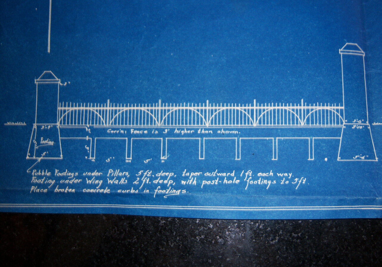 Memorial Park Cemetery Blueprints 005-1050